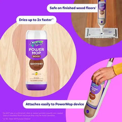 Swiffer® PowerMop Wood QuickDry Floor Cleaning Solution with Lemon Scent