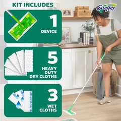 Swiffer® Sweeper™ 2-in-1, Dry and Wet Multi Surface Floor Sweeping and Mopping Starter Kit® Sweeper™ 2-in-1
